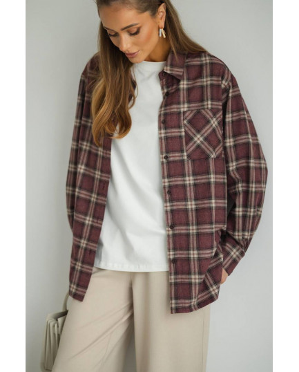 15 сорочка в клітинку з фланелі на ґудзиках