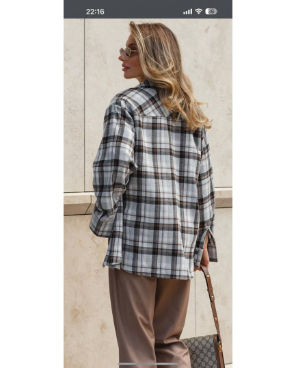 15 сорочка в клітинку з фланелі на ґудзиках