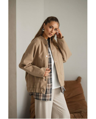 26 Бомбер Кашеміровий на кнопках 26 Бомбер Кашеміровий на кнопках