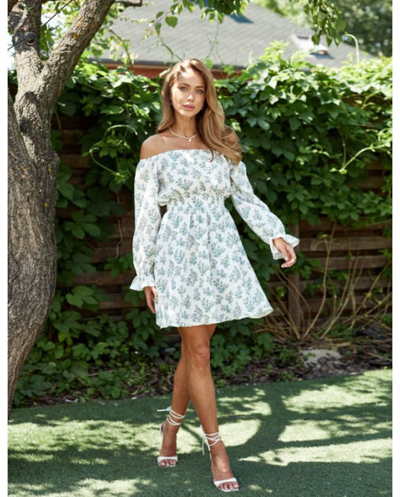 44 сукня міні муслінова на резинці