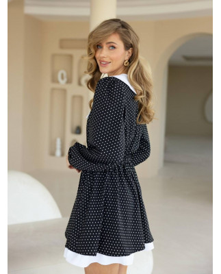 23 Коротка сукня з білим коміром 23 Коротка сукня з білим коміром