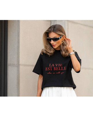 29 футболка чорна La vie est