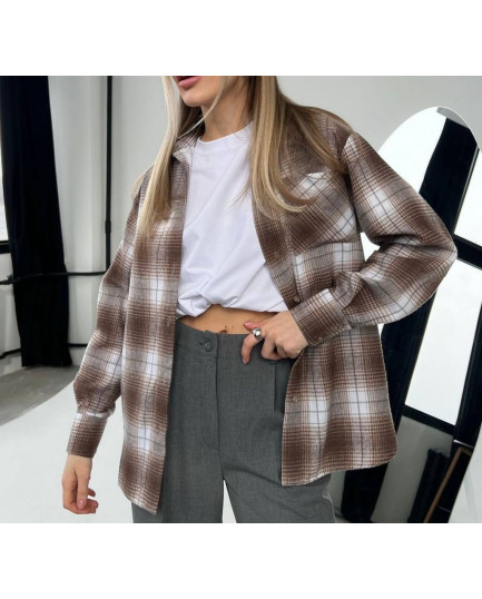 15 сорочка в клітинку з фланелі на ґудзиках