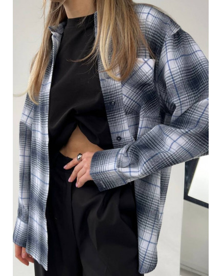15 сорочка в клітинку з фланелі на ґудзиках