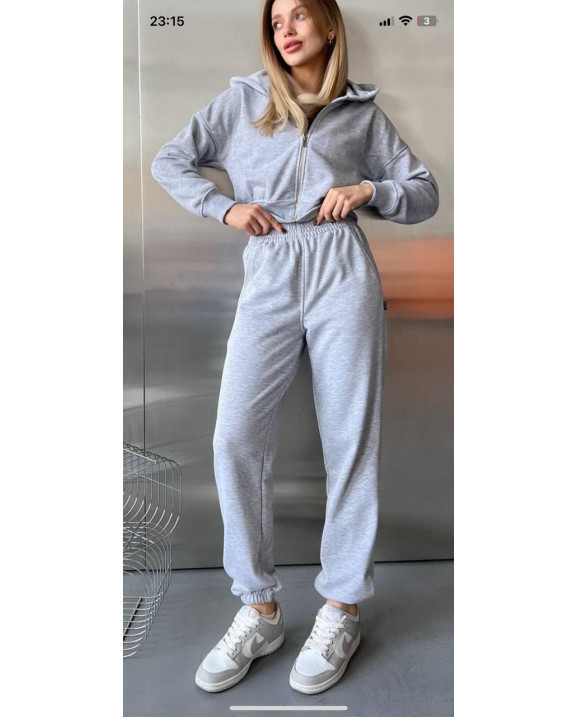 0809 спортивний костюм на блискавці з капюшоном зі штанами на резинці