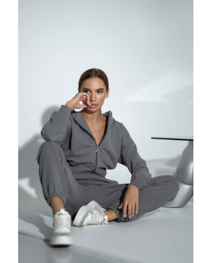 0809 спортивний костюм на блискавці з капюшоном зі штанами на резинці