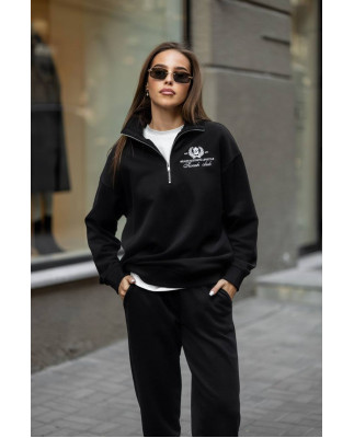 60 Спортивний костюм з короткою молнією з вишивкою 60 Спортивний костюм з короткою молнією з вишивкою