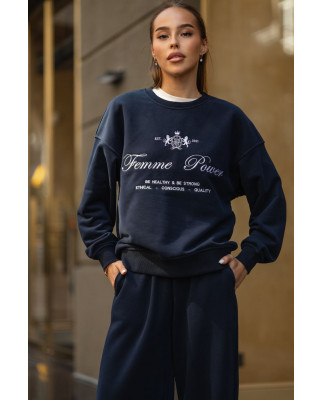 59 Спортивний костюм Худі з вишивкою з прямими штанами