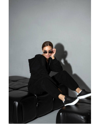 0809 спортивний костюм на блискавці з капюшоном зі штанами на резинці 0809 спортивний костюм на блискавці з капюшоном зі штанами на резинці