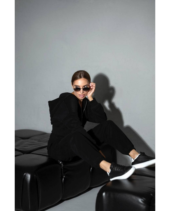 0809 спортивний костюм на блискавці з капюшоном зі штанами на резинці