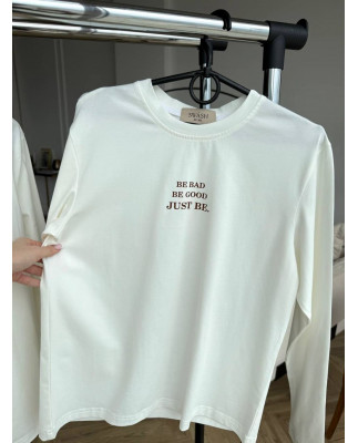 71 лонгслів молочний be bad be good 71 лонгслів молочний be bad be good