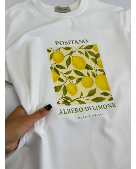29 футболка молочна Лимони
