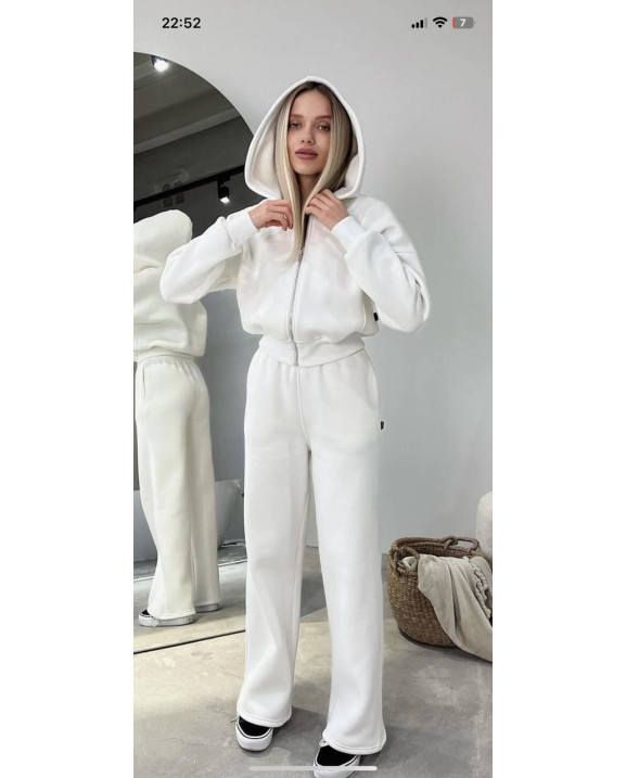 7 Спортивний костюм на флісі з довгою блискавкою з капюшоном