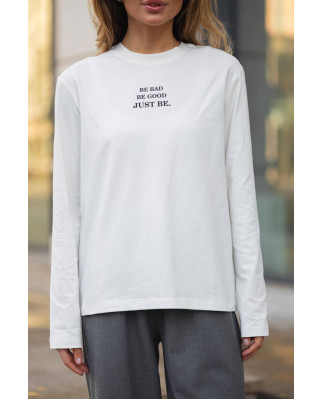 71 лонгслів молочний be bad be good 71 лонгслів молочний be bad be good