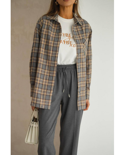 15 сорочка в клітинку з фланелі на ґудзиках