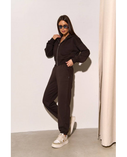0809 спортивний костюм на блискавці з капюшоном зі штанами на резинці