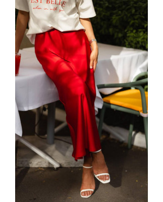 35 спідниця міді сатинова