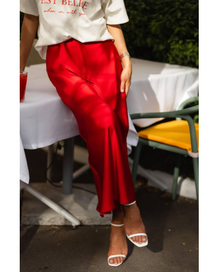 35 спідниця міді сатинова