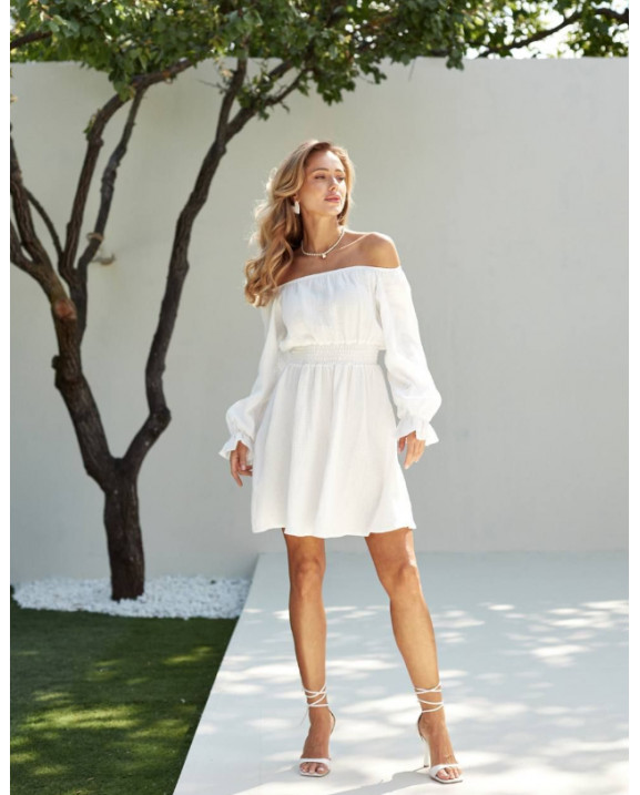 44 сукня міні муслінова на резинці