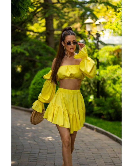 84 юбка трапеція льняна + топ