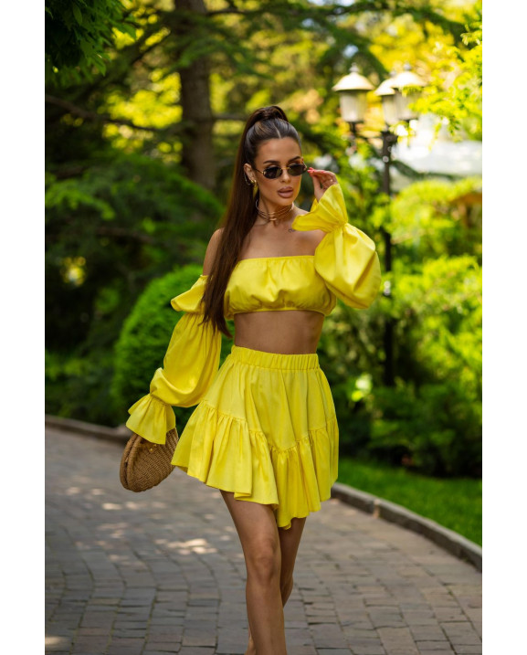 84 юбка трапеція льняна + топ