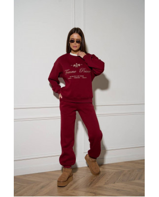 59/1 спортивний костюм на флісі з вишивкою світшот з джогерами 59/1 спортивний костюм на флісі з вишивкою світшот з джогерами