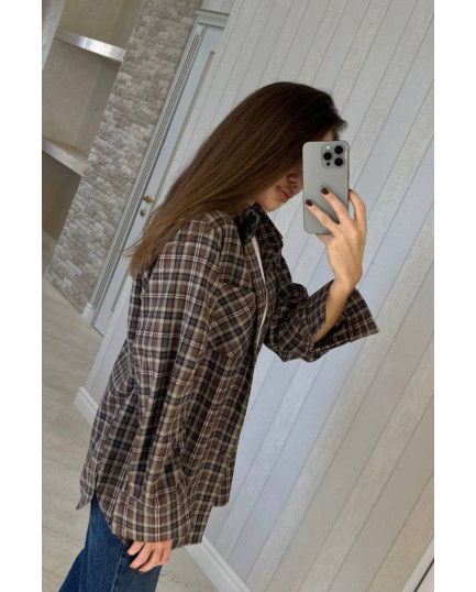 15 сорочка в клітинку з фланелі на ґудзиках