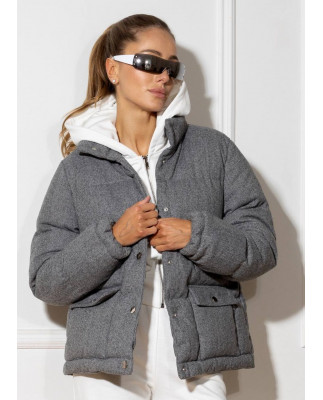 18/1 куртка пухова Кашемірова на кнопках 18/1 куртка пухова Кашемірова на кнопках