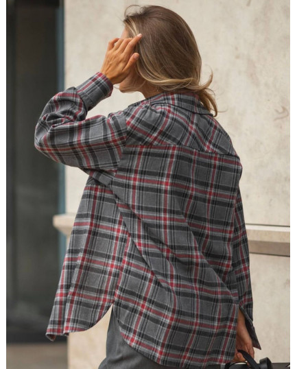 15 сорочка в клітинку з фланелі на ґудзиках