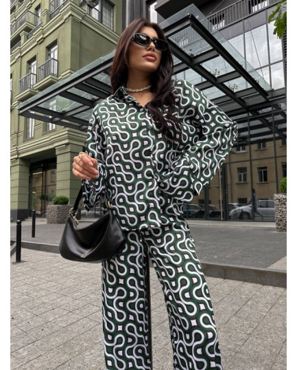 37 костюм шовковий зі штанами