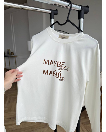 71 лонгслів молочний maybe yes