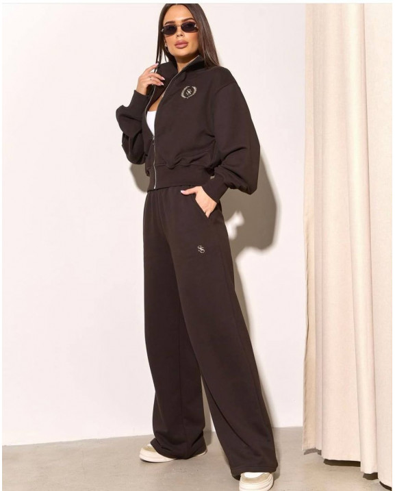 73 спортивний костюм з трьохнитки з вишивкою на штанах та кофті